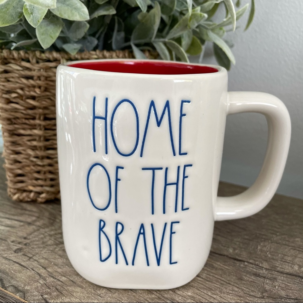 Rae Dunn Home Of The Brave Mug - Picture 1 of 1